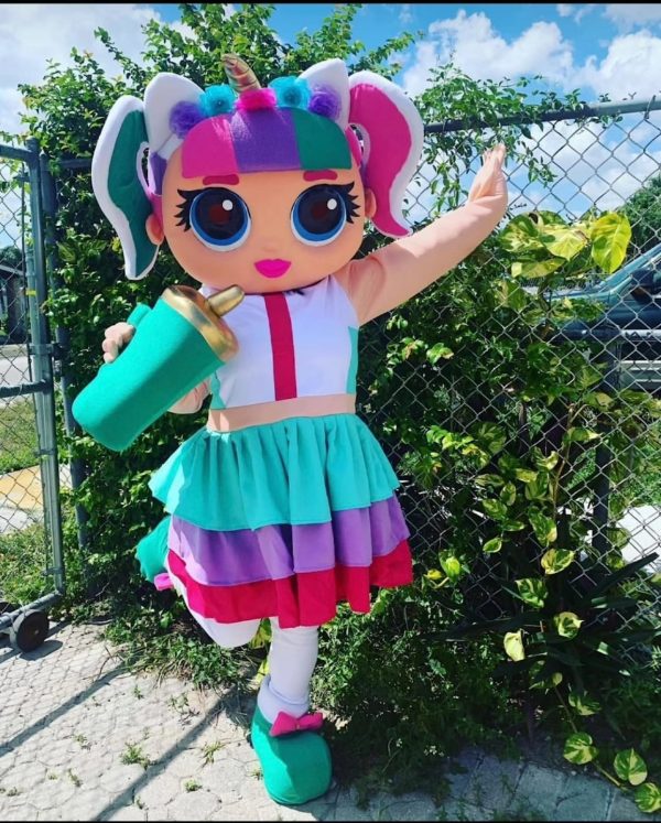 Hire LOL the Doll mascot in Kenya for birthdays, surprise deliveries, school parties, hospital visits, gender reveals, and product promotions.